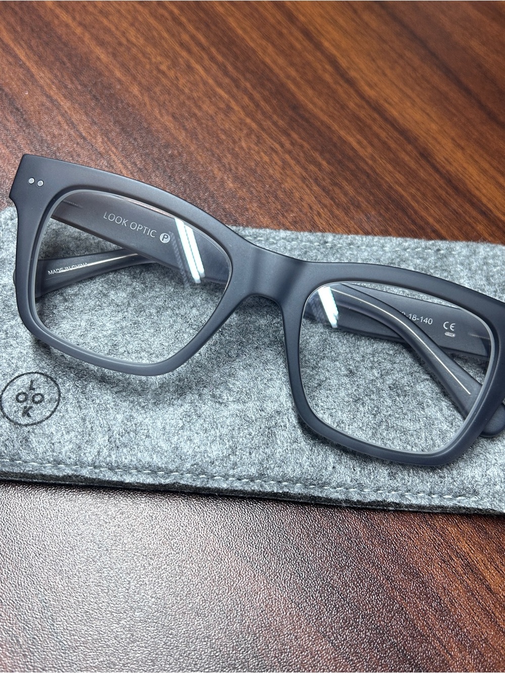 Look Optic Women's Matte Black Square Glasses - Stylish Everyday Frames
